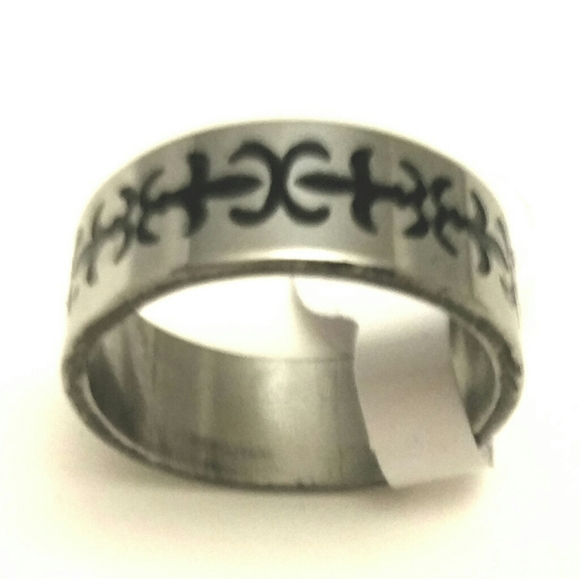 Men's Ring, Silver w/ Custom Design - Picture 3 of 4